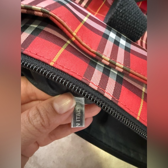 Burberry Red and Black Plaid Tote - Picture 7 of 11